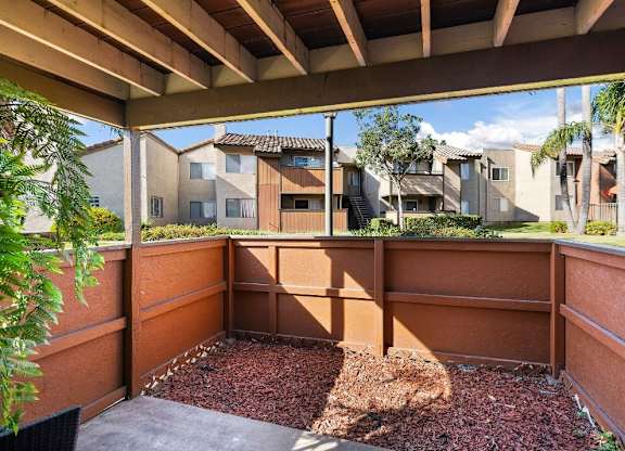 Porch at The Oaks Apartments, Upland, CA, 91786