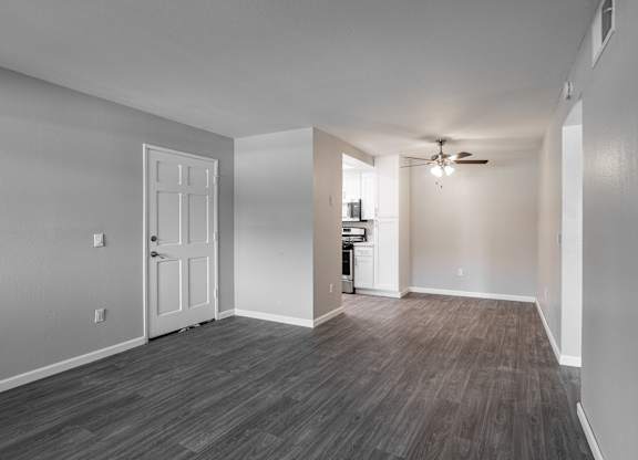 Upstairs unit with carpeting at Lincoln Park Apartments, Corona, CA