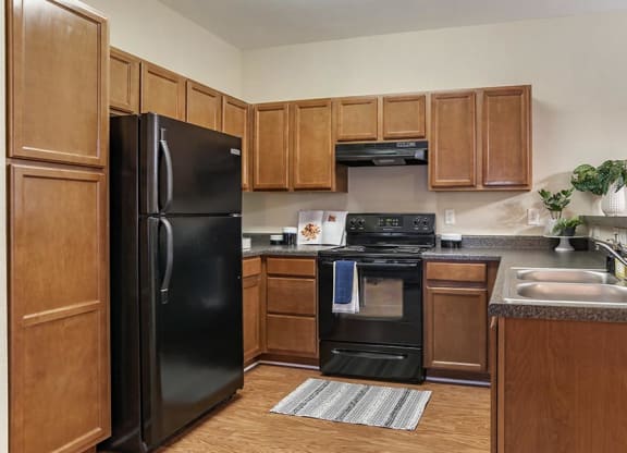 oak 2x2 model kitchen