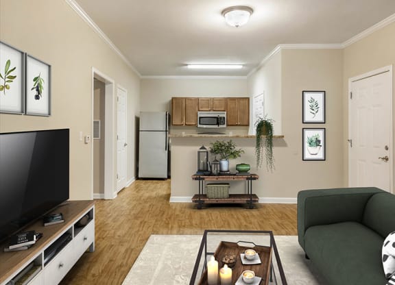 Modern Living Room at Chenal Pointe at the Divide, Arkansas