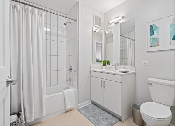 Modern Bathroom at 23rd Place Apartment, Chicago, IL, 60654