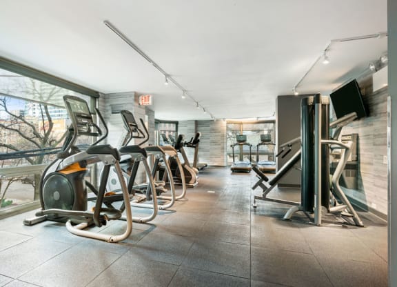 Modern Fitness Center at Elm Street Plaza, Chicago, Illinois