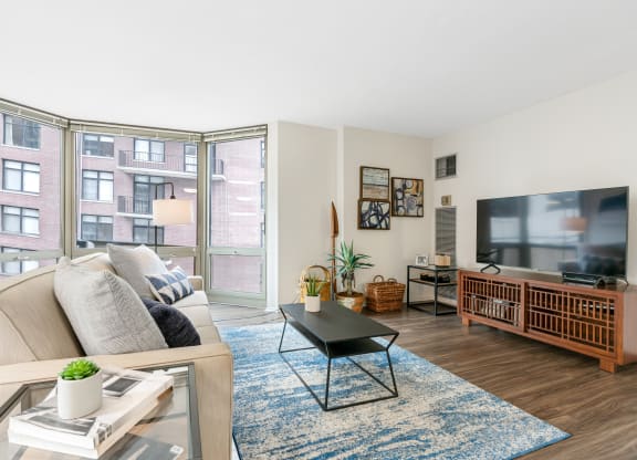 Modern Living Room at Elm Street Plaza, Chicago, 60610