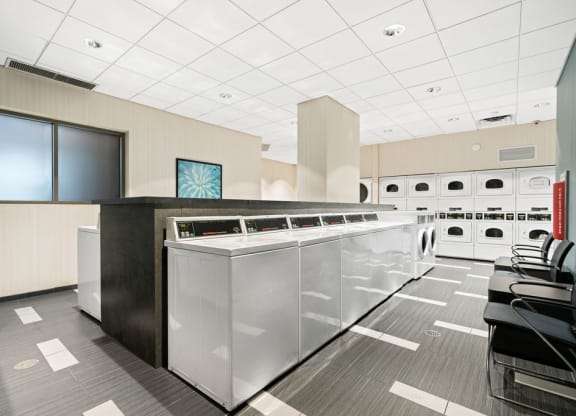 Bright Laundry Room at Elm Street Plaza, Chicago