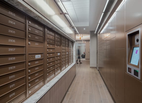 Mail Room and Package Lockers at Elm Street Plaza, Chicago, 60610