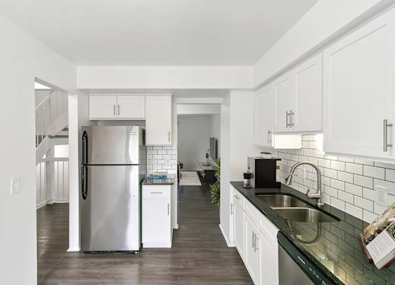 Fully Equipped Kitchen With Modern Appliances at The Village of Hyde Park, Detroit, Michigan