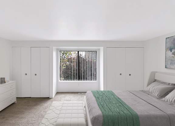 Bedroom With Balcony at The Village of Hyde Park, Michigan