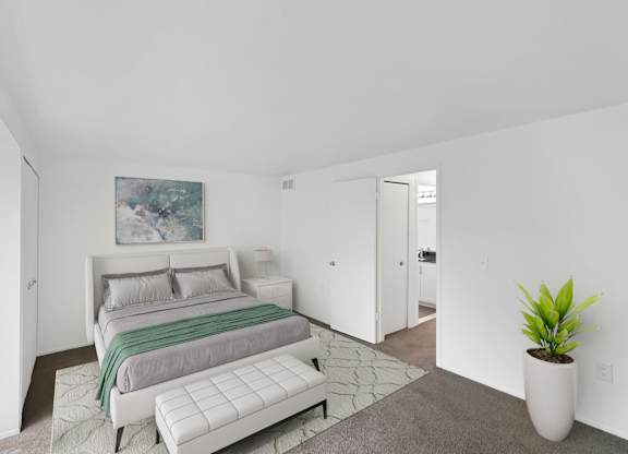 Bedroom With Closet at The Village of Hyde Park, Detroit
