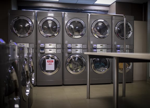 Modern Laundry Room at Twin Towers, Chicago