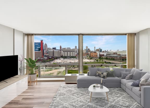 Modern Living Room at The Pavilion, Detroit, Michigan