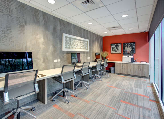 The business center at The Pavilion, Detroit, Michigan