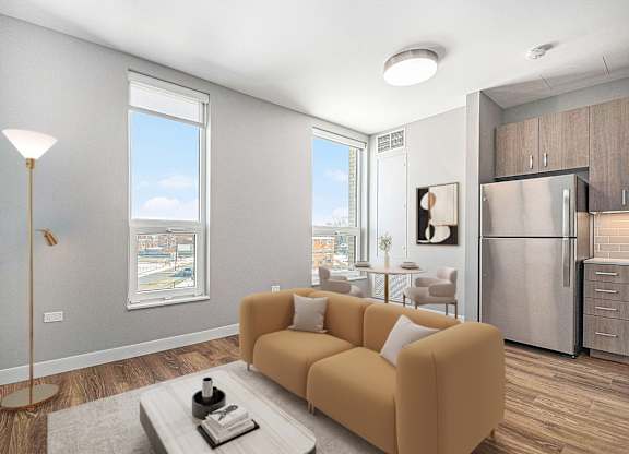 Decorated Living Room With Natural Light at Thrive Exchange, Chicago, IL, Illinois , 60617
