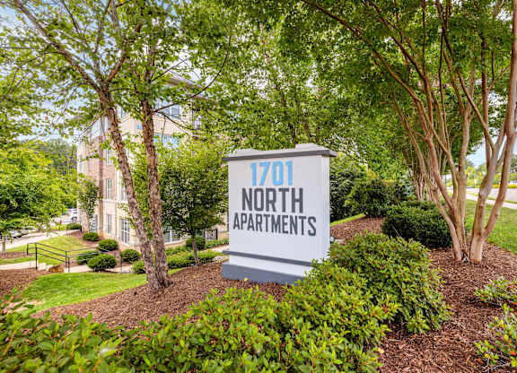 Sign at 1701 North Apartment Homes Apartments, North Carolina, 27514