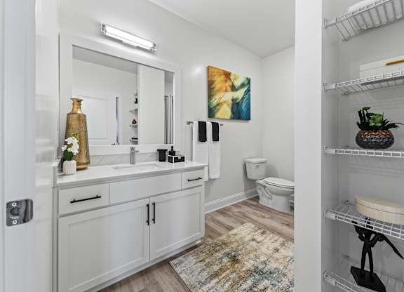 White Bathroom at Views at Flowers, Clayton