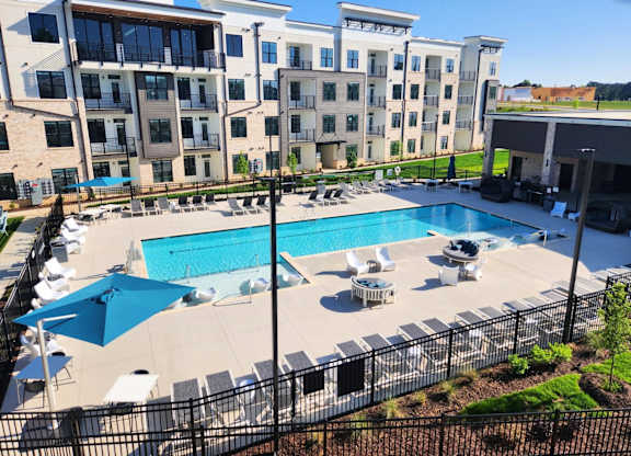 Large swimming pool at Views at Flowers, Clayton