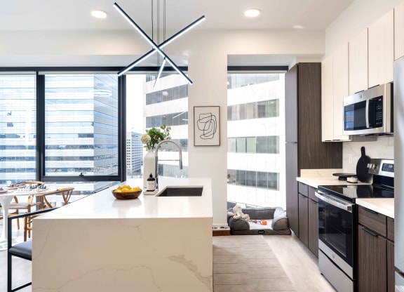 Kitchen East Facing View at 220 Meridian, Indianapolis, IN 46204