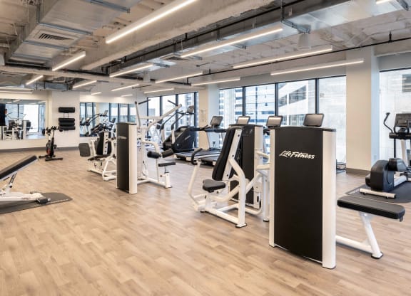 Fitness Room at 220 Meridian, Indianapolis, IN 46204
