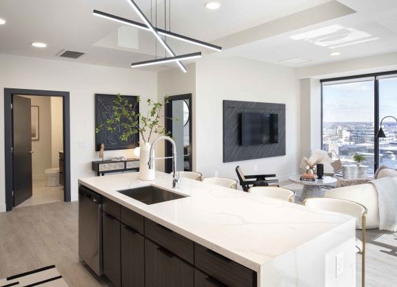 Kitchen Living Room at 220 Meridian, Indianapolis, IN 46204