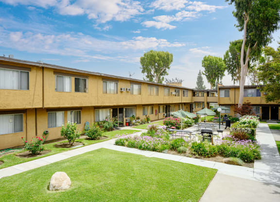Front Garden at La Puente Garden Apts, La Puente, CA 91744