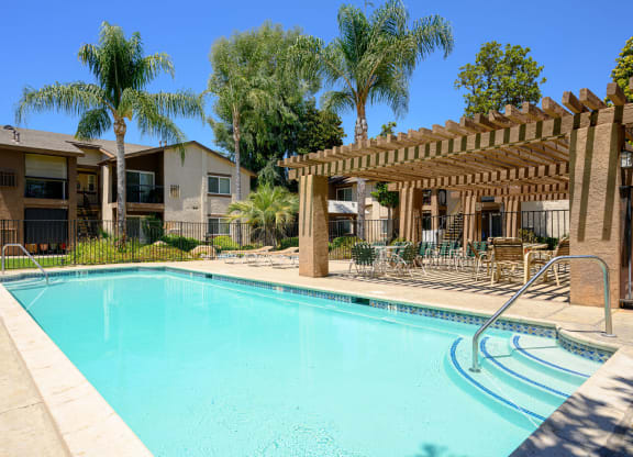 our apartments offer a swimming pool at Oak Terrace Senior Apts, Hemet
