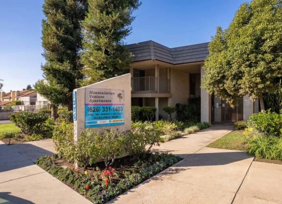 a building with a sign in front of it at Mountainview Venture, Covina, 91722