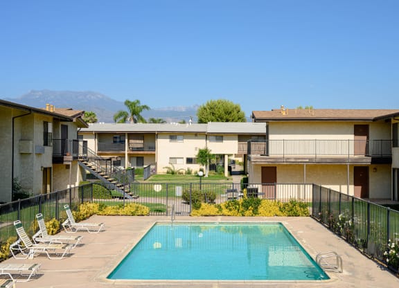 our apartments in a city have a swimming pool at Park Columbia Apts, California
