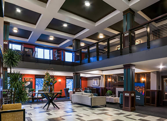 V2 Apartments Lobby Entrance and Seating Area  at Victoria Park and V2 Apartments, St. Paul