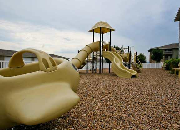 Community playground at Deerfield Clubhouse in Fremont, NE