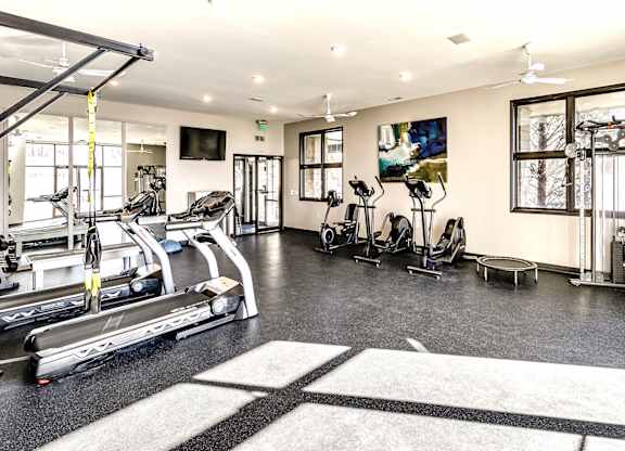 Fitness Center at Deerfield Apartments and Chateaus in Fremont, NE