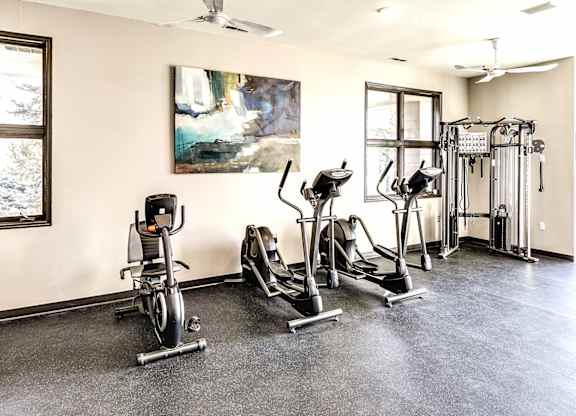 Fitness Center at Deerfield Apartments and Chateaus in Fremont, NE