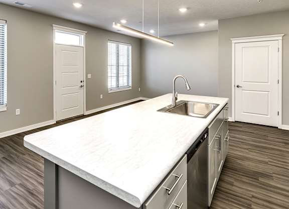Kitchen at Deerfield Apartments and Chateaus in Fremont, NE