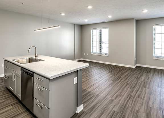 Kitchen at Deerfield Apartments and Chateaus in Fremont, NE