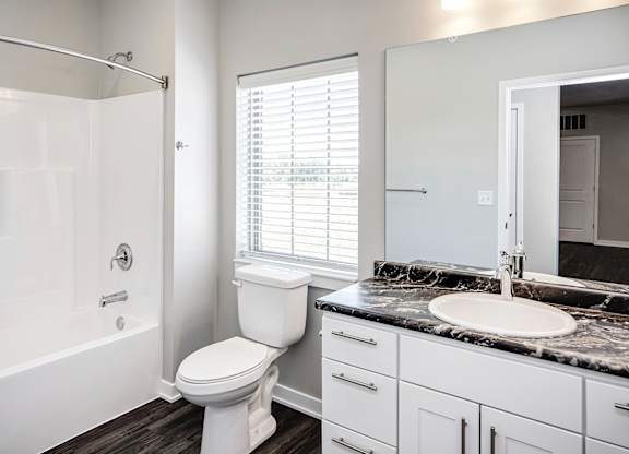 Bathroom at Deerfield Apartments and Chateaus in Fremont, NE