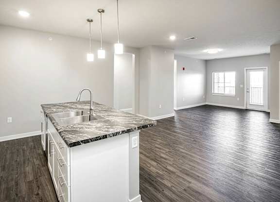 Spacious Living Room at Deerfield Apartments and Chateaus in Fremont, NE