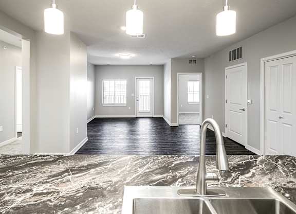 Kitchen at Deerfield Apartments and Chateaus in Fremont, NE