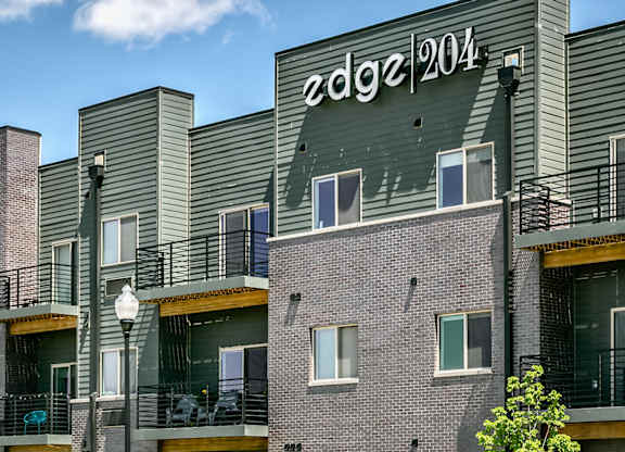 Building exterior at Edge 204 in Omaha, NE