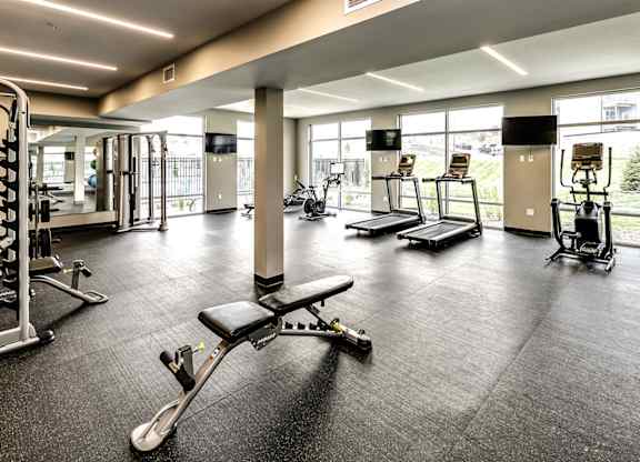24-hour fitness center at The Westline at Flanagan Lake in Omaha, NE