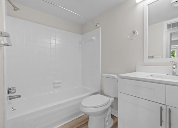 Bathroom With Bathtub at Sunnymede Apartments - Troy, MI, Troy, Michigan