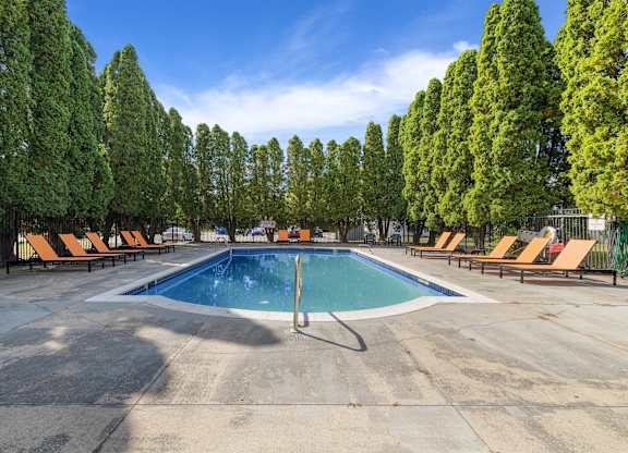 Pool at Town & Country Apartments - Wixom, MI, Wixom, Michigan