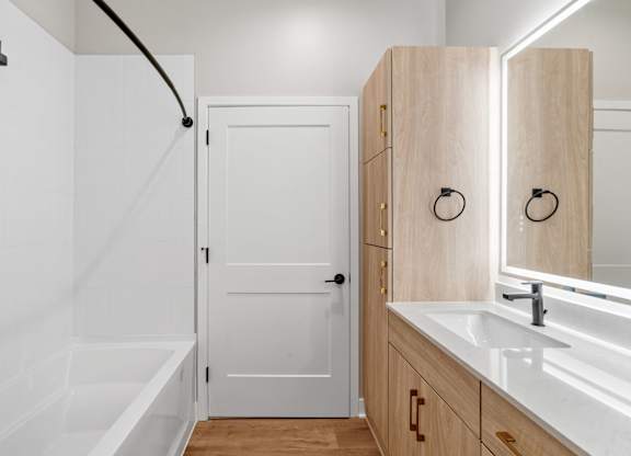Modern Bathroom at Expo Apartments, Minneapolis, 55414