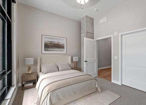 Spacious Bedroom at Expo Apartments, Minnesota, 55414
