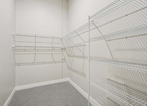 Empty closet at Expo Apartments, Minneapolis, MN