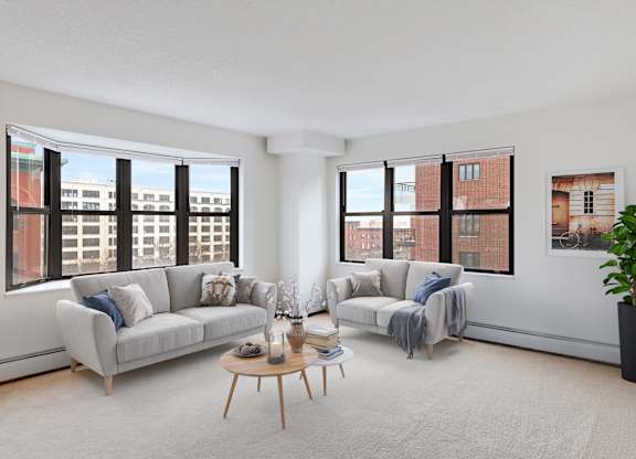 Living Area couch  at Mears Park Place, St. Paul, MN, 55101