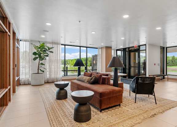 The lobby at Lilia in Lilydale, MN 55118