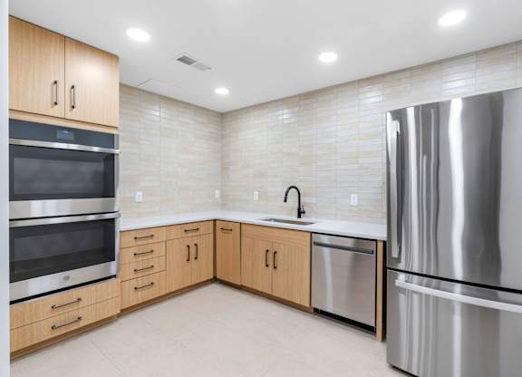 The catering kitchen attached to the Private Dining Room, a reservable community room at Lilia in Lilydale, MN 55118