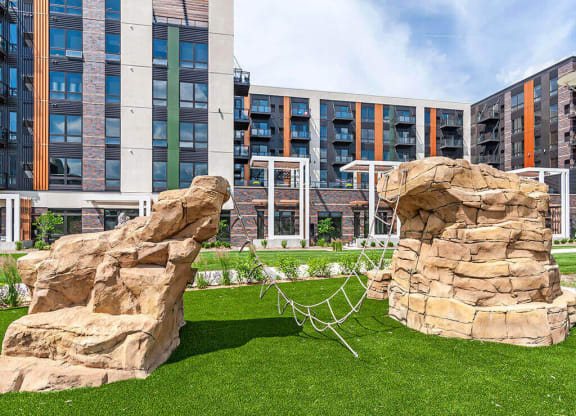 Garden area at Central Park West, St. Louis Park, MN