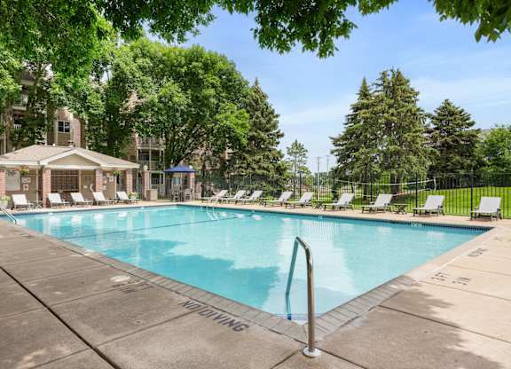 the swimming pool at our apartments at Cityscape, St Louis Park, Minnesota