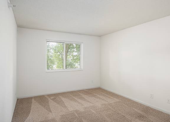 an empty room with carpet and a window at Cityscape, St Louis Park, Minnesota
