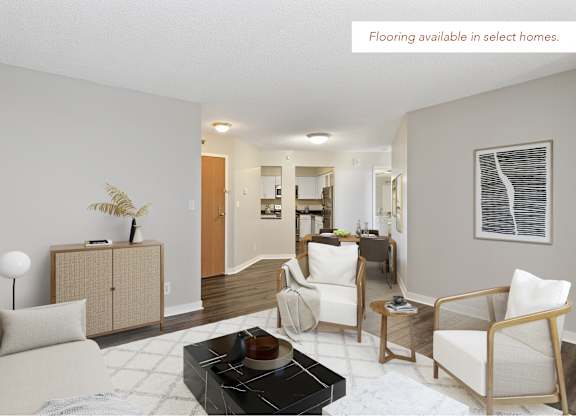 Living roomat Galtier Towers Apartments, St. Paul, MN, 55101