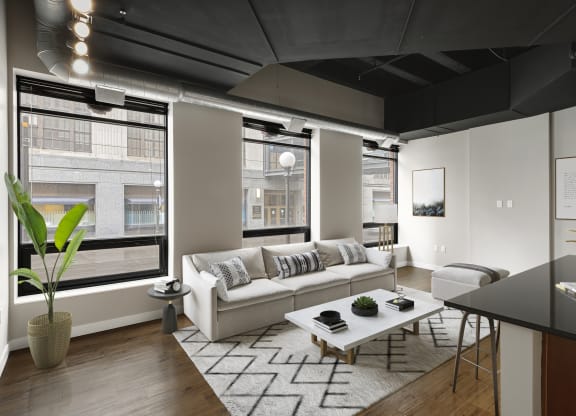 Living Area Interior at Kellogg Square, St. Paul, 55101